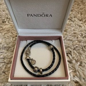 Brand New Pandora Leather Wrap Bracelet